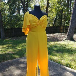 Flutter Sleeve One Shoulder Jumpsuit